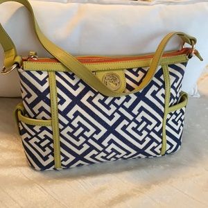 Spartina 449 Blue Linen & Lime Green Leather